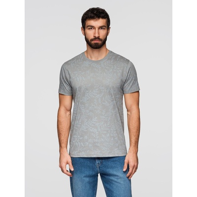 Ombre Clothing Мъжка памучна тениска с цветен принт - сива V3 OM-TSFP-0262 Ombre Clothing Ombre Clothing | Siv | МЪЖЕ | S