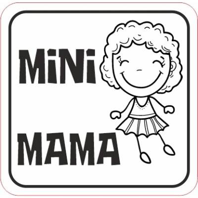 Koženkový štítok Mini mama Materiál/farba: Biela koženka