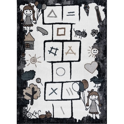 Dywany Łuszczów Fun Hop black Čierna