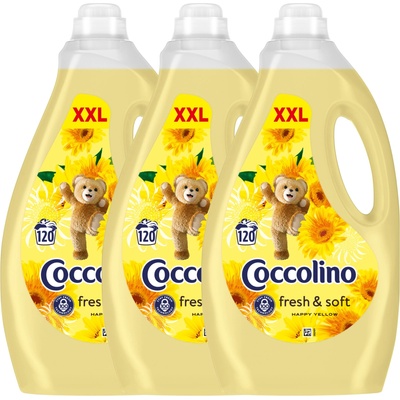 Coccolino Изплакващ концентрат Happy Yellow 3x3000ml (8720181619908)