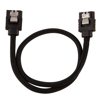 Corsair Premium sleeved SATA cable 2-pack - Black (CC-8900248) (CC-8900248) (CC-8900248)