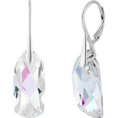 Preciosa Elegantné strieborné náušnice s českým krištáľom Preciosa Crystal Bay Royal Lagoon 6261 42