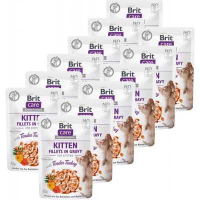 Brit Care Cat Kitten Fillets in Gravy Tender Turkey 12 x 85 g