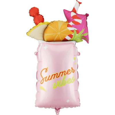 PartyDeco Fóliový balónek Summer Vibes 47 x 79 cm