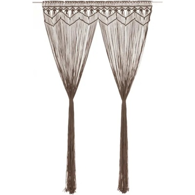 Macramé závěs taupe 140 x 240 cm bavlna
