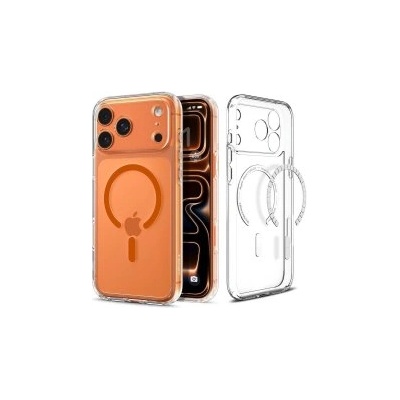 Spigen Калъф Ultra Hybrid MagSafe за iPhone 17 Pro Transparent-Orange (ACS11112)