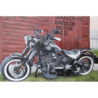 Obraz - Harley Davidson softail slim (plátno 120x80 cm)