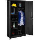 Tectake 404384 plechová policová skříň 6 přihrádek - černá,80 cm