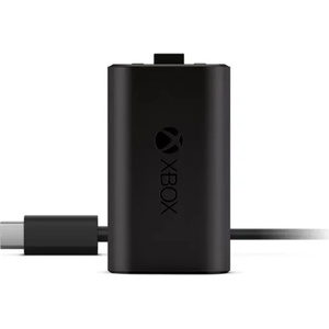 Microsoft Презареждаема батерия с USB-C кабел Microsoft XBOX ONE, за Xbox Wireless контролери с USB-C порт, до 30 часа автономия, зареждане под 4 часа, използване по време на зареждане, кабел 9 ft (SXW-00006)