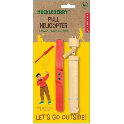 Kikkerland Механичен дървен хеликоптер Kikkerland Huckleberry (HB49-F)