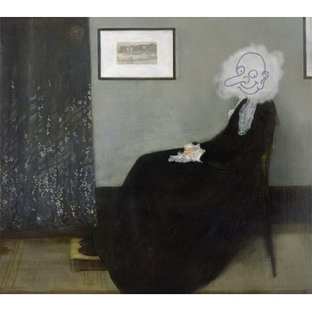 Obrazy - Whistler, J. M.: Portrét Whistlerovy matky a lá Mr. Bean - reprodukce obrazu