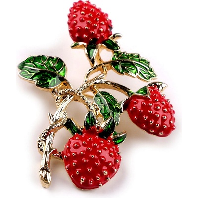 Stoklasa brož jahody 2 červená