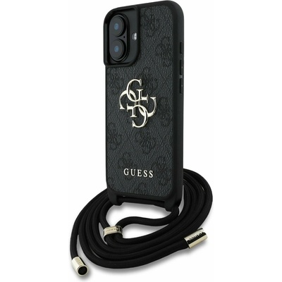GUESS PU 4G Метално лого с каишка за кръст за iPhone 16 черен Guess | Lilav | ЖЕНИ | UNI