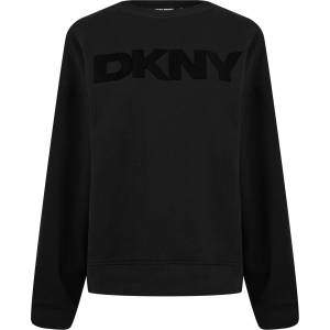 DKNY Блуза DKNY Women's Velvet Relaxed Fit Crew Sweatshirt - BLACK