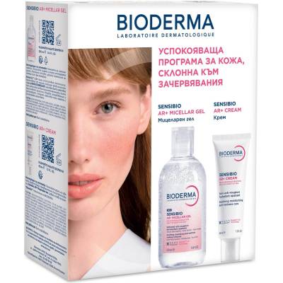 BIODERMA Sensibio Комплект - Мицеларен гел и Крем, 250 + 40 ml