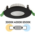 UltraLux Led луна за вграждане, димираща, черна, 6w, 3000k/4000k/6500k, 220-240v (lm6dcctmr16b)