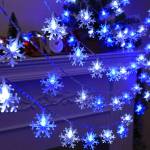  Водоустойчива лента 3 м. с 20 led лампи снежинки