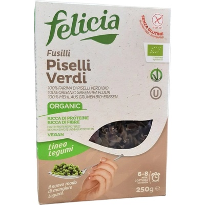 FELICIA Cestoviny Fusilli zo zeleného hrášku bez lepku BIO 250 g