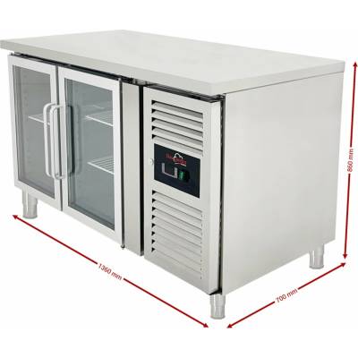 DASgastro DAS2100TNEG se 2 skleněnými dvířky