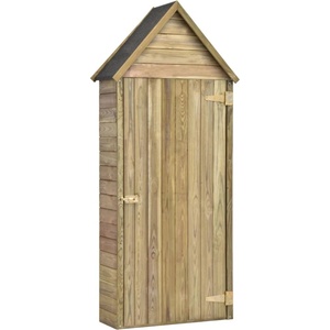 HABA Барака за инструменти с врата, 77x28x178 см, импрегниран бор (V46358)