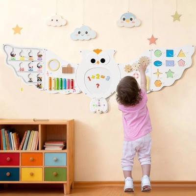 Costway Montessori Activity board na stenu Sova
