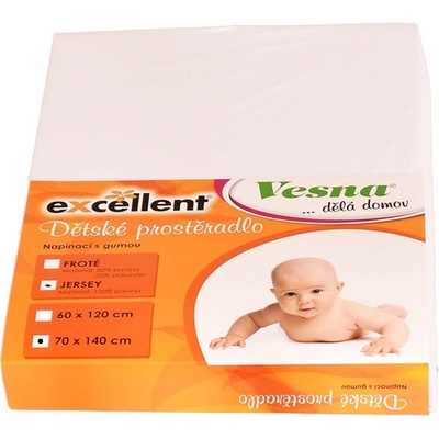 Vesna Prostěradlo jersey bílé 60x120