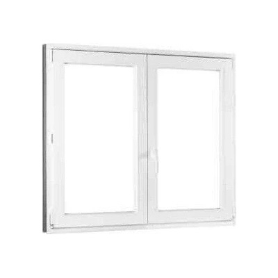 Okna Hned Plastové okno 130x130 cm bílé dvoukřídlé bez sloupku (štulp) pravé