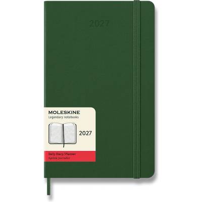 Moleskine A5 denní 2027 tmavě zelený