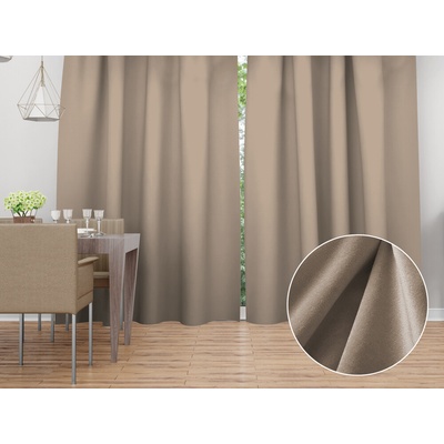 Biante Zamatový záves Velvet Prémium SVP-042 Béžovohnedý - šírka 270 cm 270x200 cm