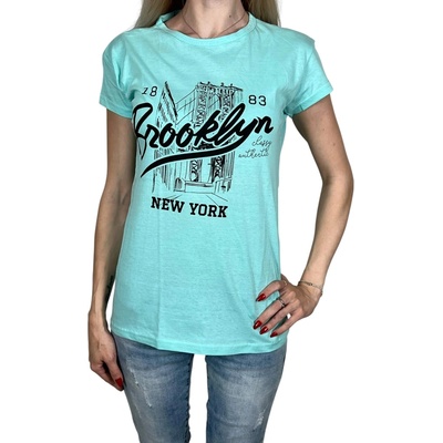 Evren Dámske tričko s krátkym rukávom BROOKLYN Tyrkysová
