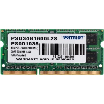 Patriot Signature DDR3L 4GB 1600MHz CL11 PSD34G1600L2S