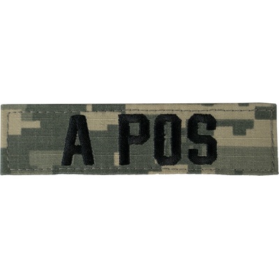 MILITARY RANGE Nášivka krvná skupina A POZ VELCRO ACU DIGITAL