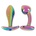 Anos Metal Butt Plug Set in Rainbow Colours