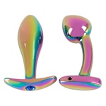 Anos Metal Butt Plug Set in Rainbow Colours
