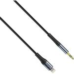 DeTech Аудио кабел DeTech DE-42iA, 3.5mm към Lightning, 1.0м, Черен - 40257