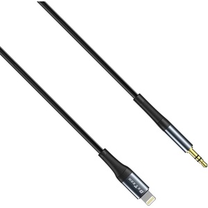 DeTech Аудио кабел DeTech DE-42iA, 3.5mm към Lightning, 1.0м, Черен - 40257