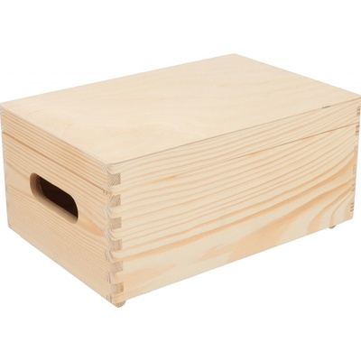 ČistéDřevo Drevený box s vekom 30X20X14 CM