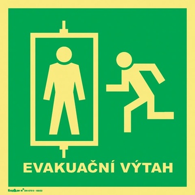 Tabulka – Evakuační výtah 15.EV2