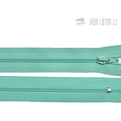 Zips špirálový 3mm nedeliteľný 40cm mentolová
