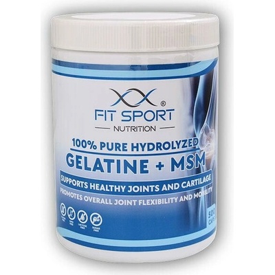 FitSport Nutrition 100% Pure Hydrolyzed Gelatine + MSM 500 kapsúl Želatína + MSM