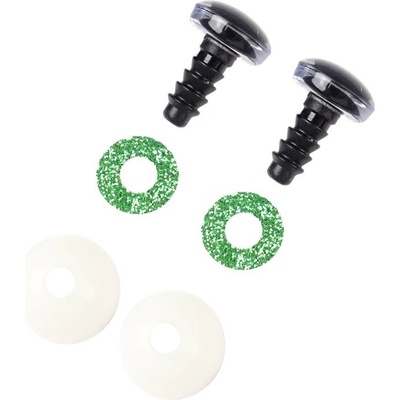 Natana zelené ligotavé bezpečnostné oči 12mm 1 pár