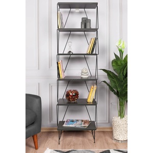 ASIR GROUP Етажерка BALABAN 165x48 cм антрацит/черна (AS0913)