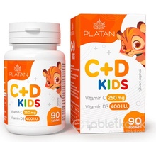 Platan Vitamín C+D Kids 90 tabliet