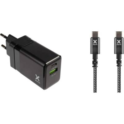 A-Solar Xtorm USB-C Fast Charge Bundle XA021 - захранване за ел. мрежа с USB-C и USB-A изходи с бързо зареждане, преходници за цял свят и USB-C към USB-C кабел