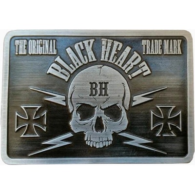 Black Heart Přezka na Bastard Skull Buckle