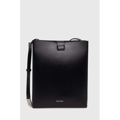 Calvin Klein kožená kabelka čierna K60K612649
