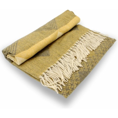 Krumlovanka šál Cashmere Sensation vzorovaný žlutý extra jemný P-72645-MT