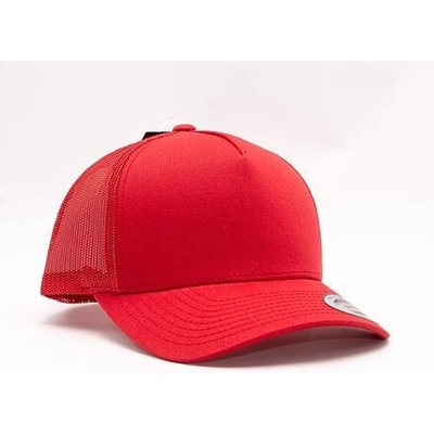 Yupoong 5-Panel Retro Trucker Cap Red