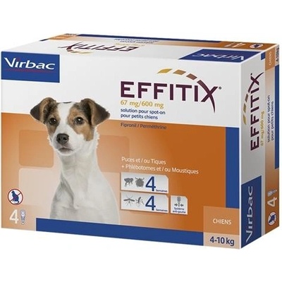 Effitix Spot-on S 4-10 kg 67 / 600 mg 4 x 1,1 ml