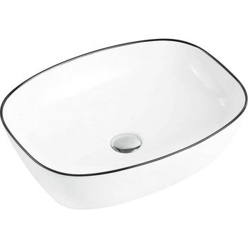 Mexen Lita мивка за монтаж върху плот 49 x 37 cm, бяла/черна - 22124907 (22124907)